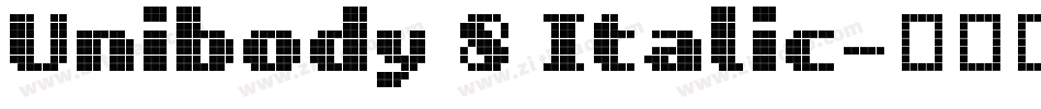 Unibody 8 Italic字体转换